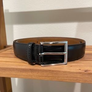 black leather belt